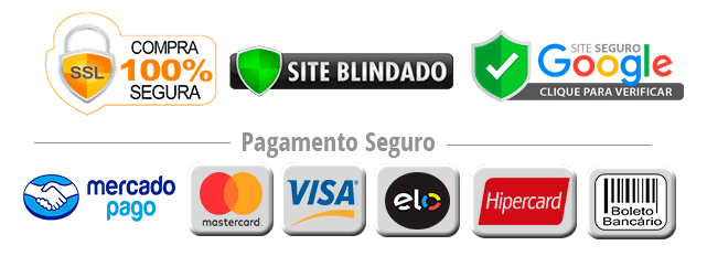 Compra 100% segura, site blindado e pagamento seguro